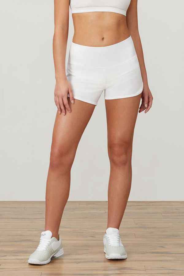 Calção Fila Mulher Branco - Fila Essentials Stretch Woven Outlet Portugal,NWQH-64025